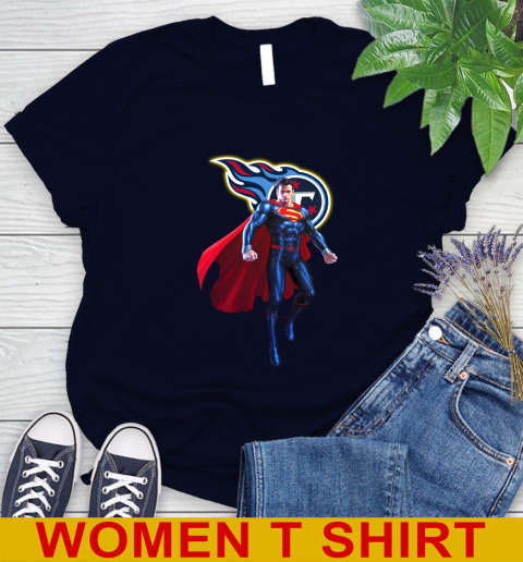 NFL Superman DC Sports Football Tennessee Titans Women's T-Shirt 3