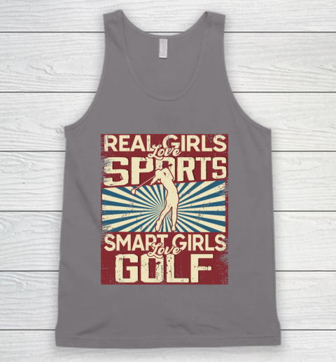 Real girls love sports smart girls love golf Tank Top 6