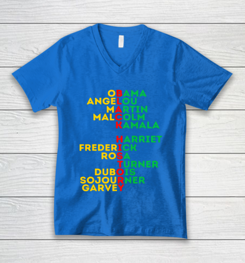 Black History Month Dream Like Leaders African American Love V-Neck T-Shirt 5