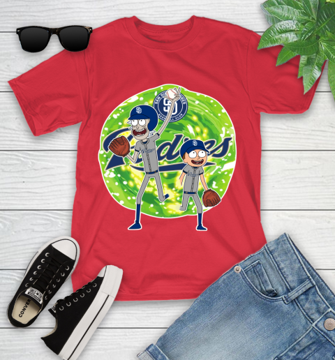 MLB San Diego Padres Rick And Morty Baseball Sports Youth T-Shirt 10