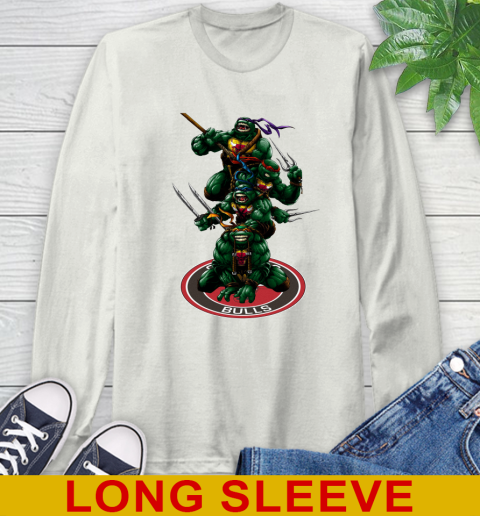NBA Basketball Chicago Bulls Teenage Mutant Ninja Turtles Shirt Long Sleeve T-Shirt 12