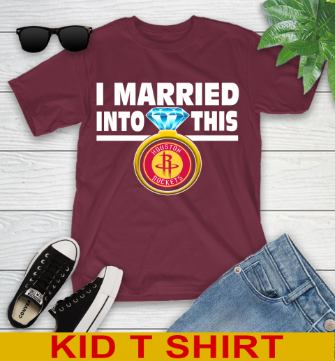 Houston Rockets NBA Basketball I Married Into This My Team Sports Youth T-Shirt 5