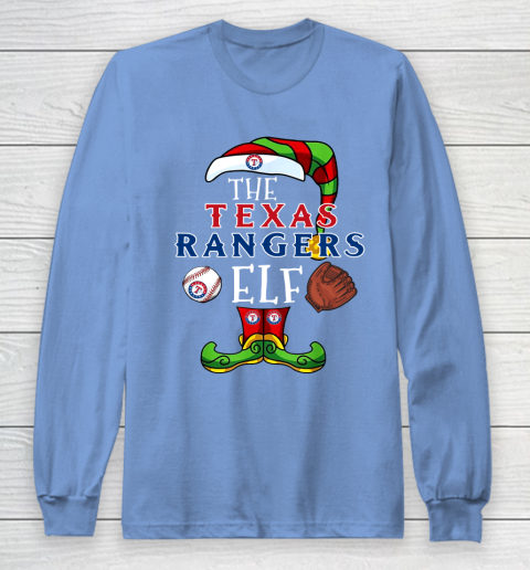 Texas Rangers Christmas ELF Funny MLB Long Sleeve T-Shirt 8