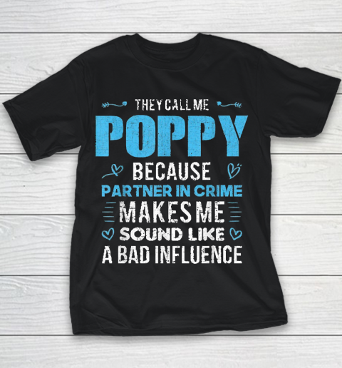 Grandpa Funny Gift Apparel  Poppy Grandpa Fathers Day Funny Gift Youth T-Shirt