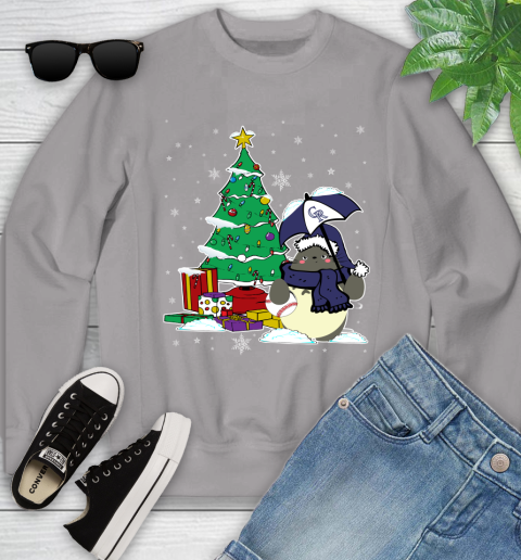 Colorado Rockies MLB Baseball Cute Tonari No Totoro Christmas Sports Youth Sweatshirt 3