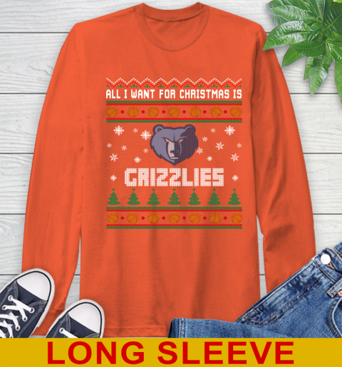 NBA All I Want For Christmas Is Memphis Grizzlies Basketball Sports 58