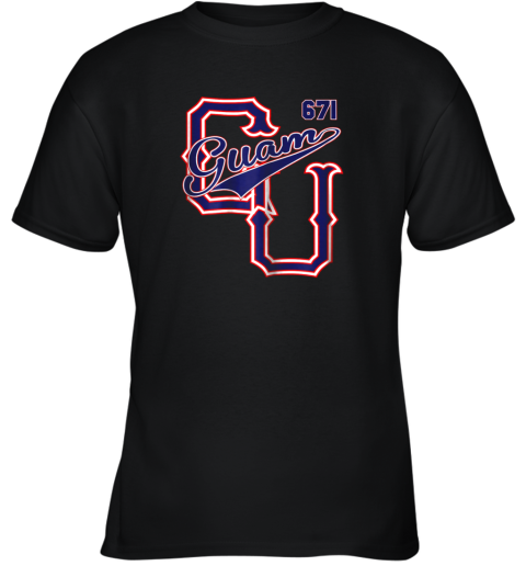 Guam 671 Baseball style Chamorro Guamanian Youth T-Shirt