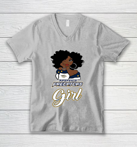 Nashville Predators Girl NHL V-Neck T-Shirt 4