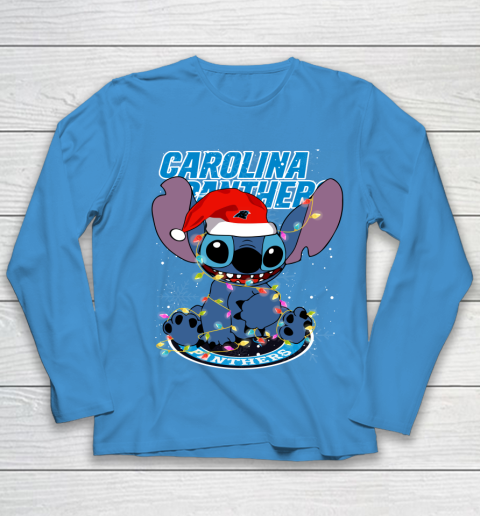 Carolina Panthers NFL Football noel stitch Christmas Youth Long Sleeve 4