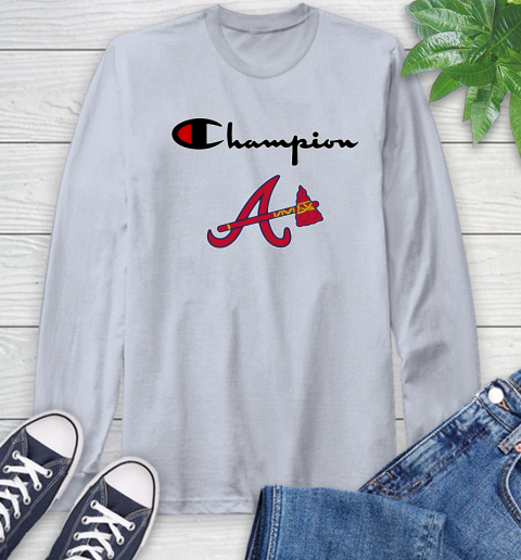 MLB Baseball Atlanta Braves Champion Shirt Long Sleeve T-Shirt 4