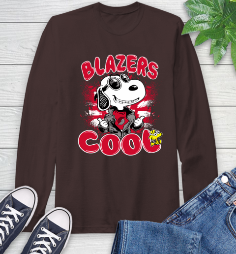 NBA Basketball Portland Trail Blazers Cool Snoopy Shirt Long Sleeve T-Shirt 8