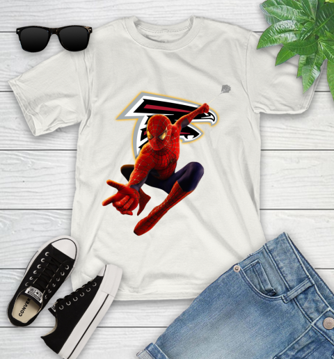 NFL Spider Man Avengers Endgame Football Atlanta Falcons Youth T-Shirt