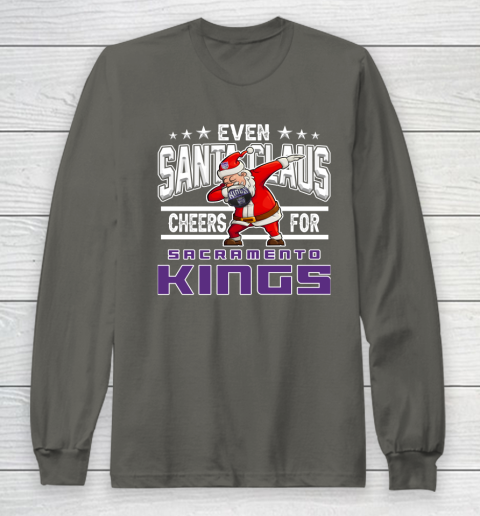 Sacramento Kings Even Santa Claus Cheers For Christmas NBA Long Sleeve T-Shirt 5