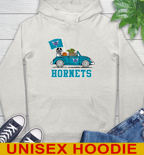NBA Basketball Charlotte Hornets Darth Vader Baby Yoda Driving Star Wars Shirt Hoodie 12