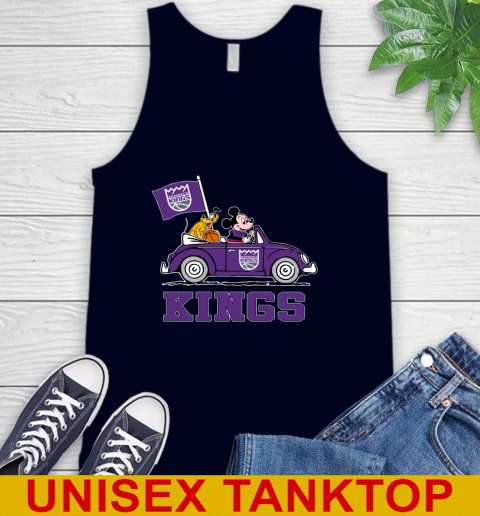 NBA Basketball Sacramento Kings Pluto Mickey Driving Disney Shirt Tank Top 3