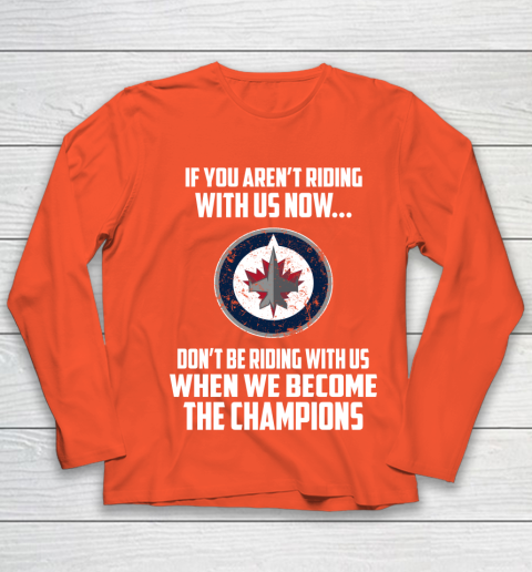 NHL Winnipeg Jets Hockey We Become The Champions Youth Long Sleeve 3