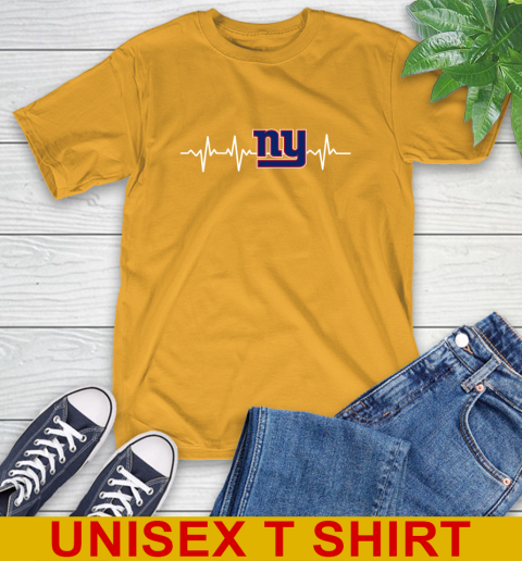 New York Giants NFL Football Heart Beat Shirt T-Shirt 2