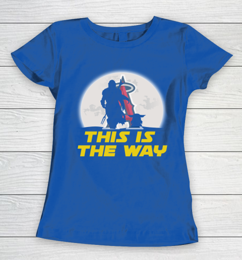 Los Angeles Angels MLB Baseball Star Wars Yoda And Mandalorian This Is The Way Women's T-Shirt 8
