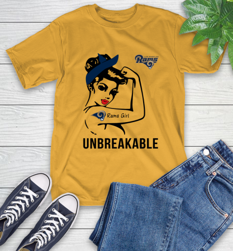 NFL Los Angeles Rams Girl Unbreakable Football Sports T-Shirt 2