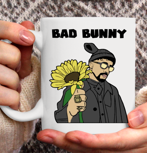 Sunshine flower Bad Bunny rapper gift for fans Ceramic Mug 11oz