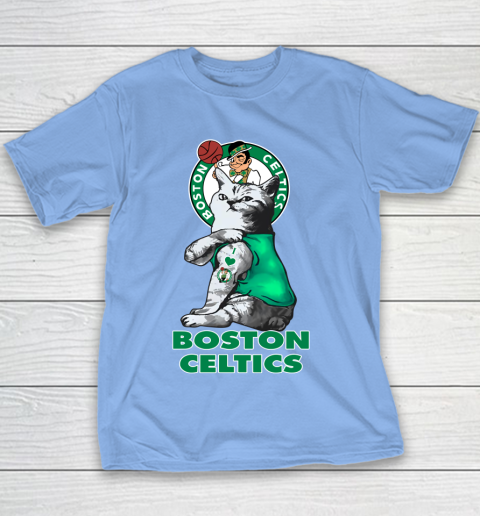 NBA Basketball My Cat Loves Boston Celtics Youth T-Shirt 8