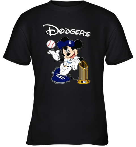 Los Angeles Dodgers Mickey Taking The Trophy MLB 2019 Youth T-Shirt