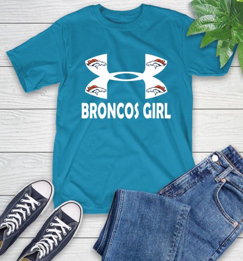 NFL Denver Broncos Girl Under Armour Football Sports T Shirt Tee For Sports