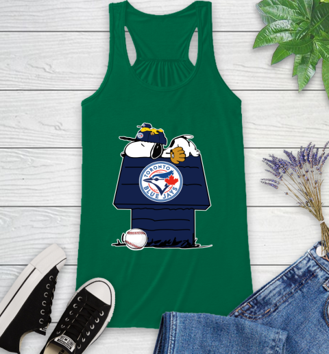 MLB Toronto Blue Jays Snoopy Woodstock The Peanuts Movie Baseball T Shirt Racerback Tank 7