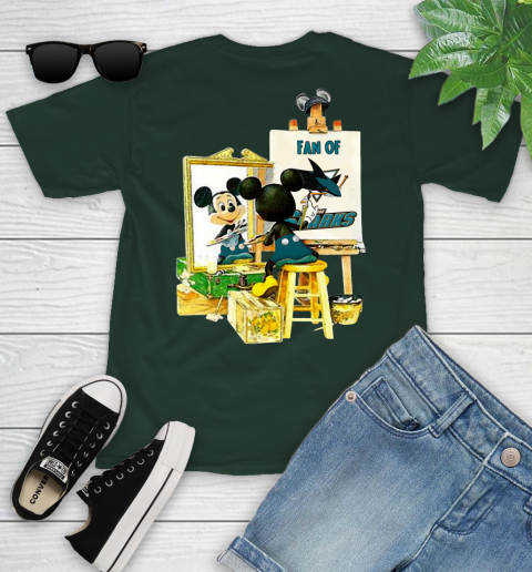 NHL Hockey San Jose Sharks Mickey Drawing Shirt 97