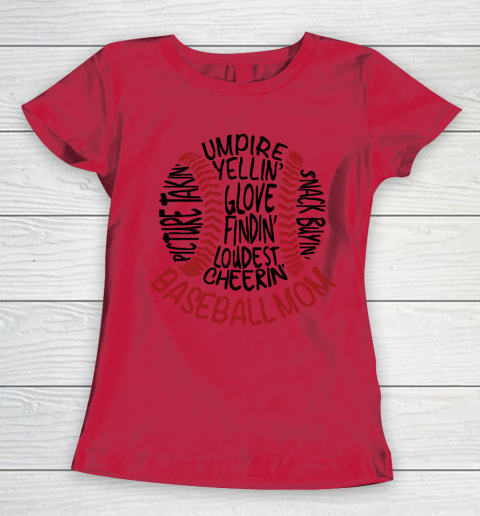 Mother's Day Funny Gift Ideas Apparel  Baseball Mom 2 T Shirt Women's T-Shirt 7