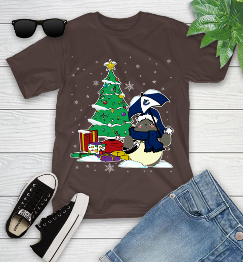 Vancouver Canucks NHL Hockey Cute Tonari No Totoro Christmas Sports Youth T-Shirt 7