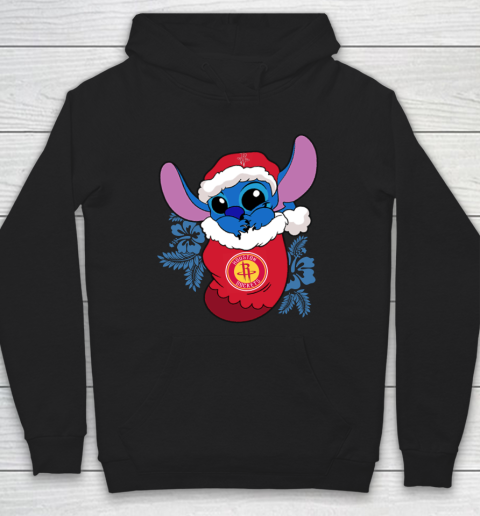 Houston Rockets Christmas Stitch In The Sock Funny Disney NBA Hoodie 2