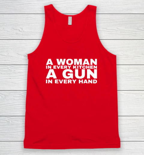 A Woman In Every Kitchen A Gun In Every Hand Shirt Sean Strickland Tank Top - Image 5