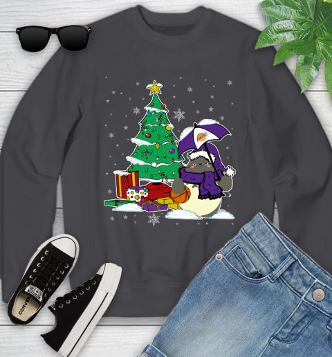 Los Angeles Lakers NBA Basketball Cute Tonari No Totoro Christmas Sports (1) Youth Sweatshirt 5