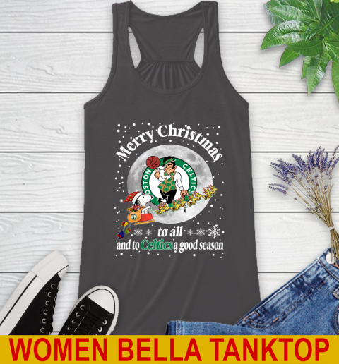 Boston Celtics Merry Christmas To All And To Celtics A Good Season NBA Basketball Sports Racerback Tank 10