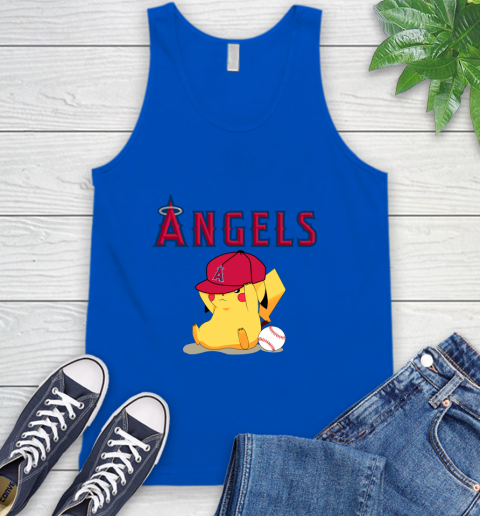 MLB Pikachu Baseball Sports Los Angeles Angels Tank Top 5