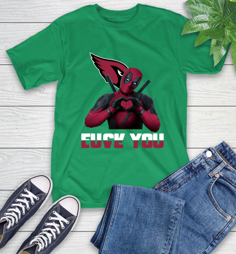 NHL Arizona Cardinals Deadpool Love You Fuck You Football Sports T-Shirt - Image 8