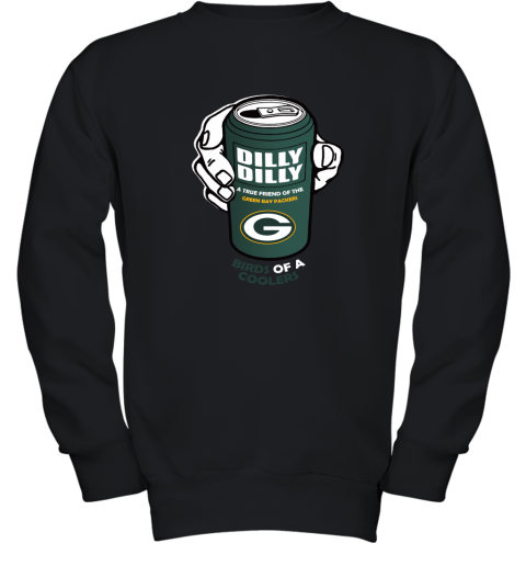 Bud Light Dilly Dilly! Green Bay Packers Birds Of A Cooler Youth Sweatshirt