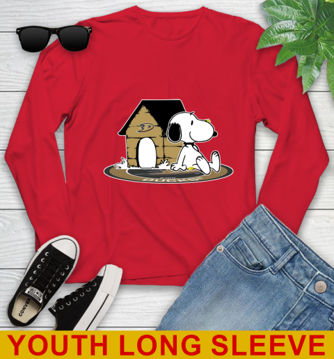 NHL Hockey Anaheim Ducks Snoopy The Peanuts Movie Shirt Youth Long Sleeve 11