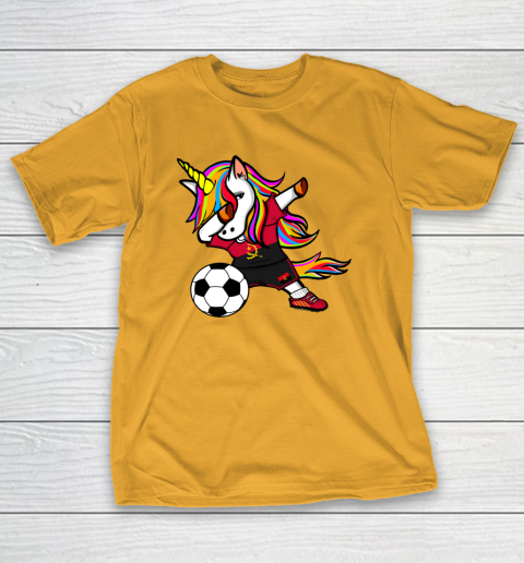 Funny Dabbing Unicorn Angola Football Angolan Flag Soccer T-Shirt 15