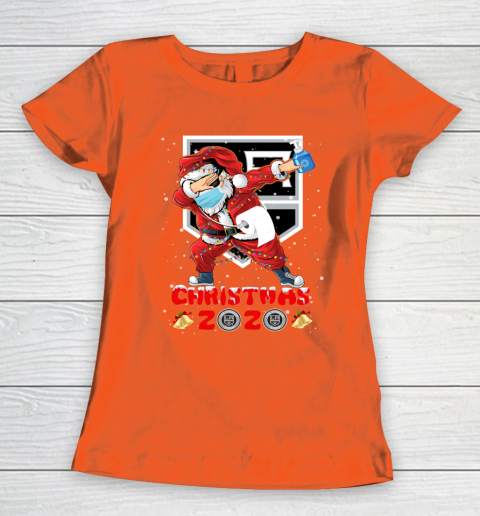 Los Angeles Kings Funny Santa Claus Dabbing Christmas 2020 NHL Women's T-Shirt 3