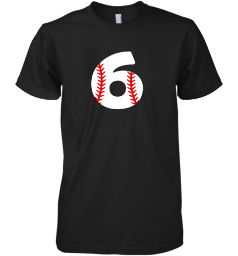 Sixth Birthday 6th BASEBALL Shirt  Number 6 Born in 2013 Premium Men's T-Shirt