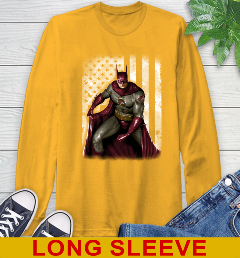 Arizona Coyotes NHL Hockey Batman DC American Flag Shirt Long Sleeve T-Shirt 3 Arizona Coyotes NHL Hockey Batman DC American Flag Shirt Long Sleeve T-Shirt - Image 3