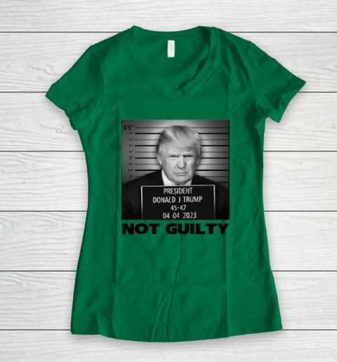 Trump Not Guilty Women's V-Neck T-Shirt - Image 4