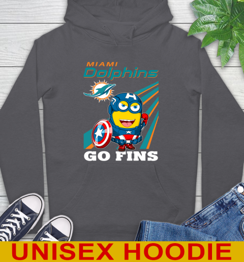 NFL Football Miami Dolphins Captain America Marvel Avengers Minion Shirt Hoodie 7