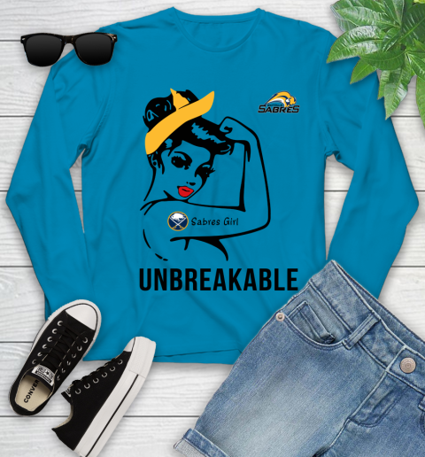 NHL Buffalo Sabres Girl Unbreakable Hockey Sports Youth Long Sleeve 5