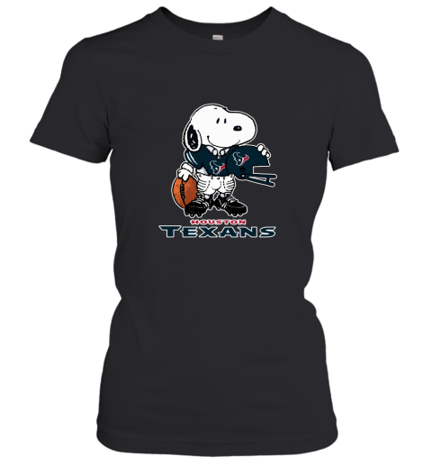 Snoopy A Strong And Proud Houston Texans Player NFL Women's T-Shirt