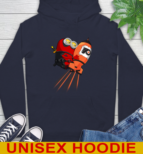 NHL Hockey Philadelphia Flyers Deadpool Minion Marvel Shirt Hoodie 3