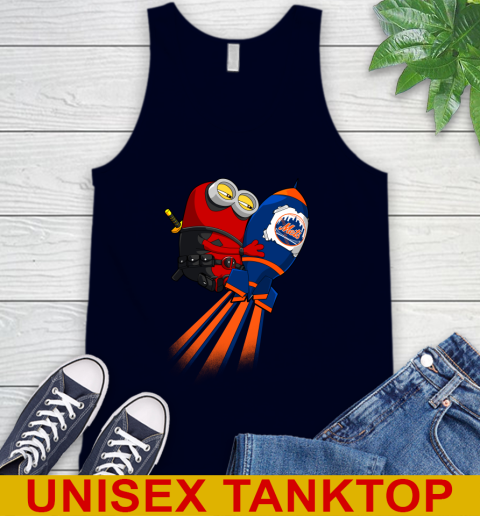 MLB Baseball New York Mets Deadpool Minion Marvel Shirt Tank Top 2