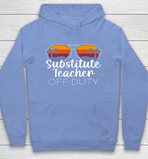 Substitute Teacher of the Deaf Off Duty Sunglasses Sunset Hoodie 8